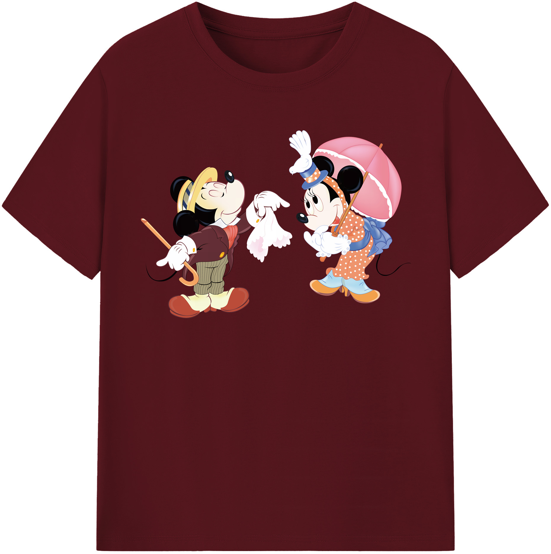 （画像用） ミッキーマウス Mickey Mouse 綿100％半袖Tシャツ（フロントプリント）